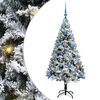 vidaXL Umel&yacute; vianočn&yacute; stromček Biela 150 cm PVC a Oceľ a Plast