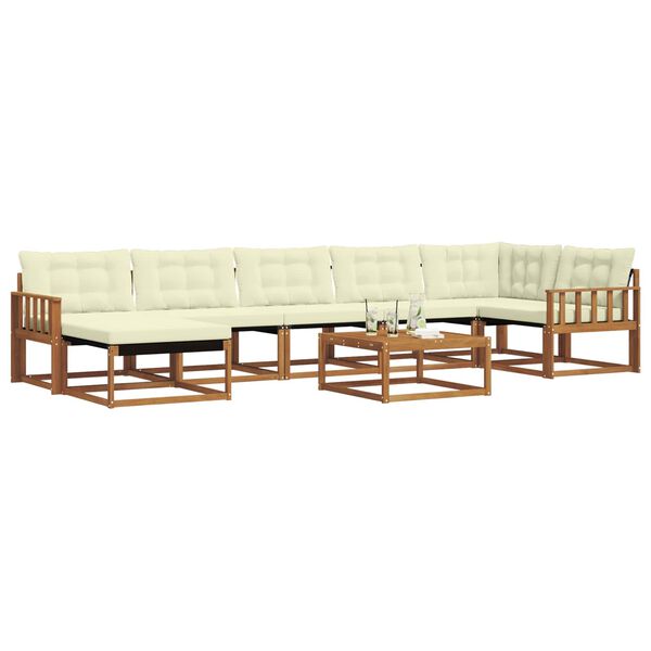 vidaXL Z&aacute;hradn&aacute; s&uacute;prava gaučov s vank&uacute;&scaron;om 22 pcs Pr&iacute;rodn&aacute; a kr&eacute;mov&aacute;