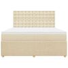 vidaXL Posteľn&yacute; r&aacute;m boxspring s matracom kr&eacute;mov&yacute; 180x200 cm l&aacute;tka