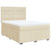 vidaXL Boxspring posteľ s matracom kr&eacute;mov&yacute; 140x190 cm l&aacute;tka