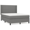 vidaXL Boxspring posteľ s matracom tmavosiv&aacute; 140x200 cm l&aacute;tka