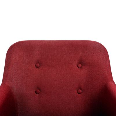 vidaXL Jedálenské stoličky 2 ks, vínovo červené, látka a dubový masív