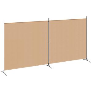 vidaXL 2-panelov&yacute; rozdeľovač miestnosti B&eacute;žov&aacute; 348 x 180 cm L&aacute;tka