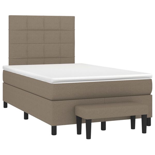 vidaXL Boxspring posteľ s matracom sivohned&yacute; 120x200 cm l&aacute;tka