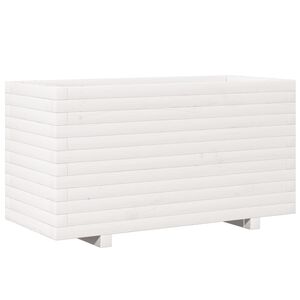vidaXL Z&aacute;hradn&yacute; kvetin&aacute;č biely 90x40x49,5 cm borovicov&yacute; mas&iacute;v