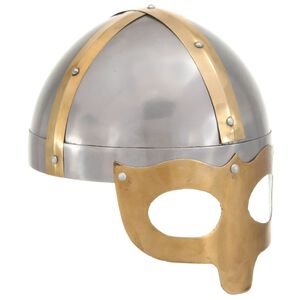 vidaXL Vikingsk&aacute; prilba pre LARP starožitn&aacute; replika strieborn&aacute; oceľ