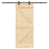vidaXL Posuvn&eacute; dvere so sadou kovania 85x210 cm borovicov&yacute; mas&iacute;v