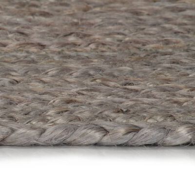 vidaXL Ručne vyrobený jutový koberec okrúhly 210 cm sivý