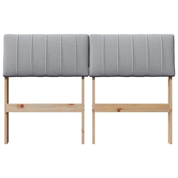 vidaXL Čalúnené čelo postele Svetlosivá 120 cm