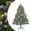 vidaXL Umel&yacute; vianočn&yacute; stromček Zelen&aacute; 180 cm PVC, plast a oceľ