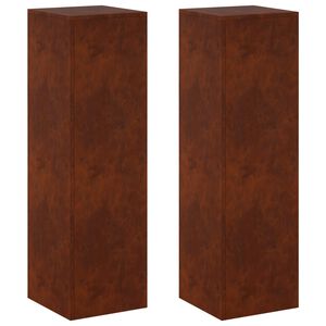 vidaXL Stojan na rastliny 2 pcs Hrdzav&yacute; 30 x 30 x 100 cm
