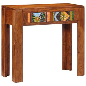 VidaXL Konzolov&yacute; stol&iacute;k 80x35x75 cm Mas&iacute;vne drevo Ak&aacute;cia
