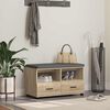 vidaXL Predsieňov&aacute; lavica s vank&uacute;&scaron;om Sonoma dub 80 x 38 x 46 cm
