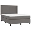 vidaXL Boxspring posteľ s matracom sivá 140x190 cm umelá koža