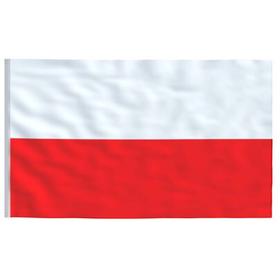 vidaXL Vlajka Poľska a tyč 5,55 m hliník