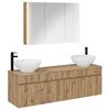 vidaXL Set kabinetov do k&uacute;peľne 4 pcs Dub artisan 103,5 x 15,5 x 70 cm
