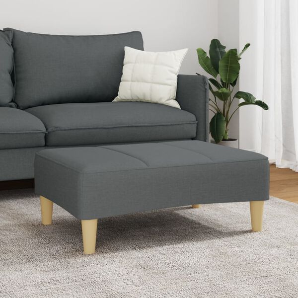 vidaXL Podnožka tmavosivá 77x55x31 cm látková