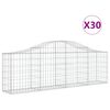 vidaXL Obl&uacute;kov&yacute; gabionov&yacute; k&ocirc;&scaron; 30 ks 200x30x60/80 cm pozinkovan&eacute; železo