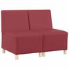vidaXL Bezr&uacute;čkov&aacute; modul&aacute;rna sofa jednotka 2 ks V&iacute;no červen&eacute; Umel&aacute; koža
