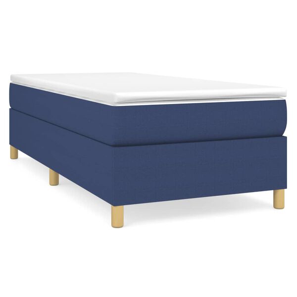 vidaXL Boxspring posteľ s matracom modr&aacute; 100x200 cm l&aacute;tka