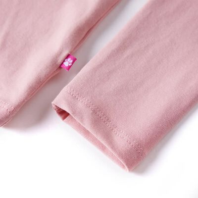 Detské tričko s dlhými rukávmi svetlo ružové 92