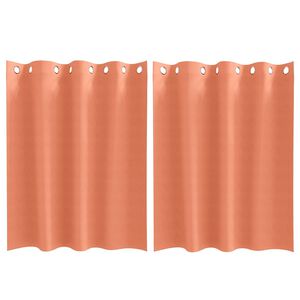 vidaXL Z&aacute;clony na zatemnenie s kr&uacute;žkami 2 ks Tehlov&aacute; 140 x 140 cm