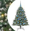 vidaXL Umel&yacute; vianočn&yacute; stromček Zelen&aacute; 120 cm PVC, plast a oceľ
