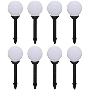 vidaXL Vonkaj&scaron;ie LED lampy k chodn&iacute;ku so &scaron;picat&yacute;m hrotom 8 ks 15 cm