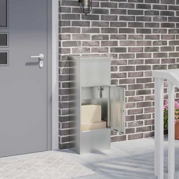 vidaXL Schr&aacute;nka na bal&iacute;ky Čierna 44,5 x 29 x 110,5 cm Pozinkovan&aacute; oceľ