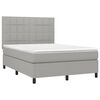 vidaXL Boxspring posteľ s matracom bledosiv&yacute; 140x190 cm l&aacute;tka