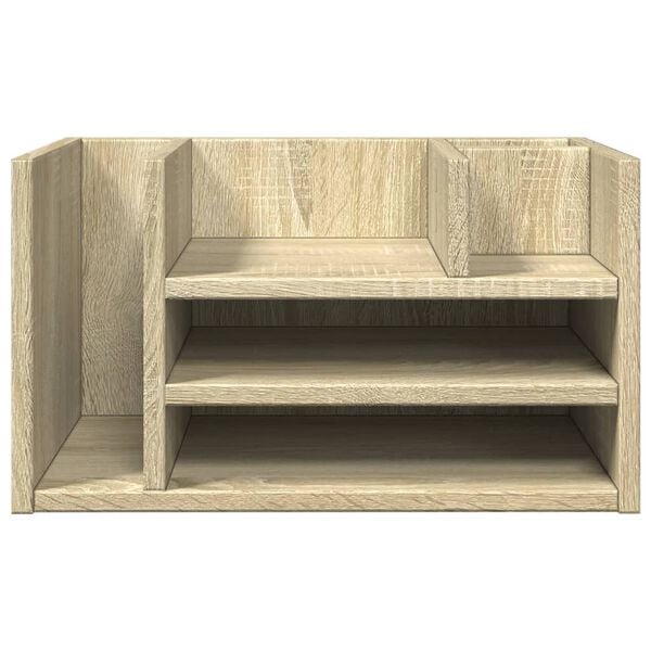 vidaXL Organizér na stôl dub sonoma 44,5x24x25 cm kompozitné drevo