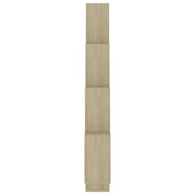 vidaXL Nástenná polica, kocky, sonoma 90x15x119 cm, kompozitné drevo