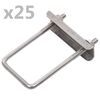 vidaXL Konektor v tvare U pre plotov&yacute; stĺpik 60x40 mm 25 s&aacute;d