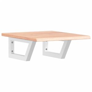 vidaXL Polica pod um&yacute;vadlo, n&aacute;stenn&aacute;, oceľ a dubov&yacute; mas&iacute;v