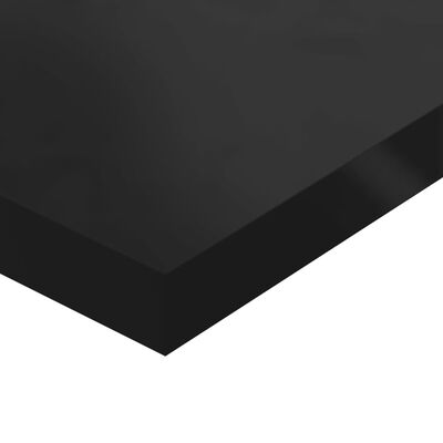 vidaXL Prídavné police 8 ks, lesklé čierne 60x10x1,5 cm, drevotrieska
