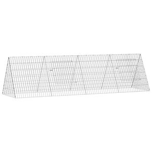 vidaXL Klietka pre kr&aacute;liky Strieborn&aacute; 215 x 55 x 55 cm