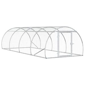 vidaXL Kurn&iacute;k pre kurčat&aacute; Strieborn&aacute; 400 x 150 x 100 cm