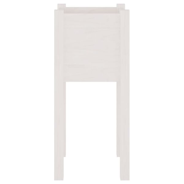 vidaXL Z&aacute;hradn&yacute; kvetin&aacute;č biely 31x31x70 cm borovicov&yacute; mas&iacute;v