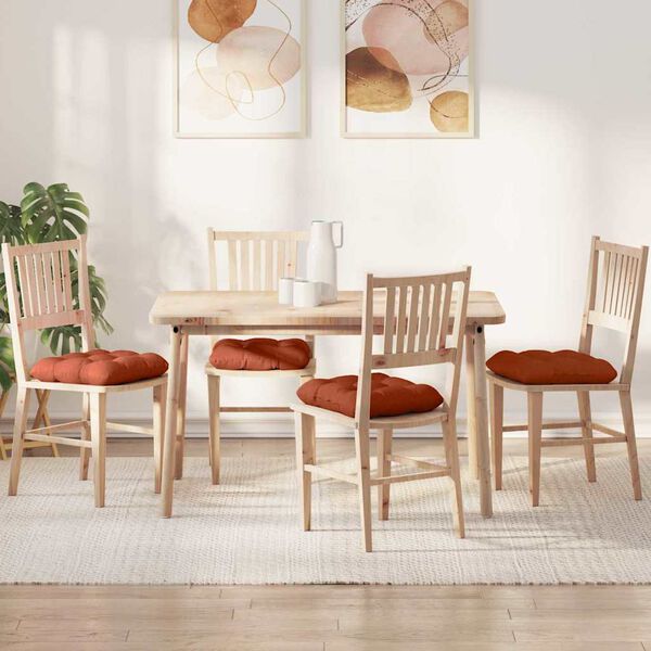 vidaXL Vank&uacute;&scaron;e na sedenie 4 pcs Červenooranžov&aacute; 45 x 45 cm