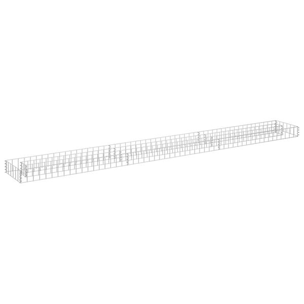 vidaXL Gabiónový vyvýšený záhon pozinkovaná oceľ 270x30x10 cm