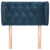 vidaXL Čelo postele so záhybmi tmavomodrá 83x23x78/88 cm zamat