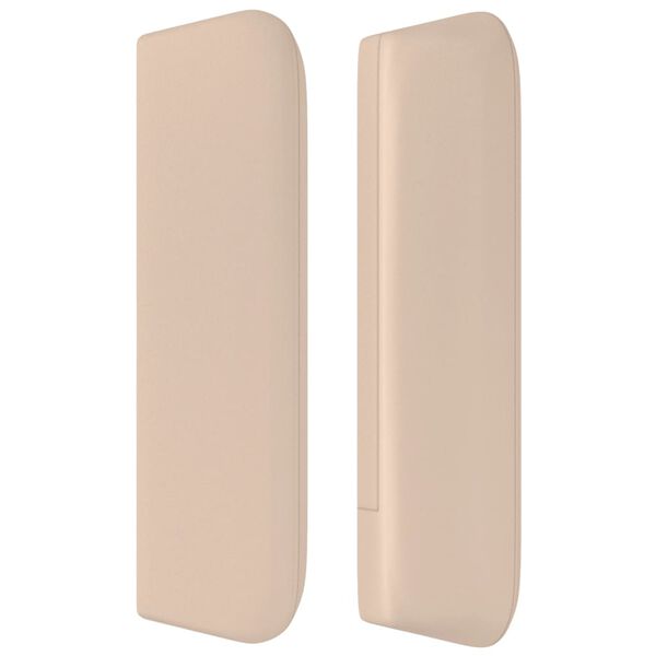 vidaXL Čelo postele so záhybmi kapučínové 147x16x78/88 cm umelá koža