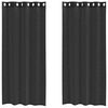 vidaXL Voálové závesy s priechodkami 2 ks Čierna 140x245 cm