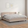 vidaXL Boxspring posteľ s matracom kapuč&iacute;nov&aacute; 180x200 cm umel&aacute; koža