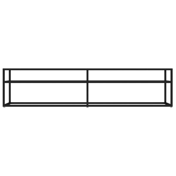 vidaXL TV skrinka, čierna 180x40x40,5 cm, tvrdené sklo