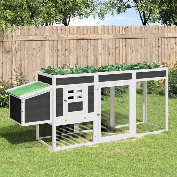 vidaXL Kurn&iacute;k siv&yacute; 204x50x84 cm mas&iacute;vna borovica