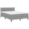 vidaXL Posteľ boxspring s matracom Svetlosiv&aacute; 140 x 200 cm l&aacute;tka