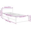 vidaXL R&aacute;m postele Remeseln&yacute; dub 90 x 190 cm Kompozitn&eacute; drevo