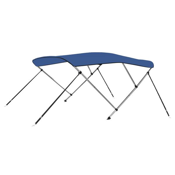 vidaXL Strieška Bimini s 3 oblúkmi, modrá 183x160x137 cm