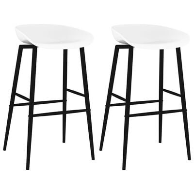 vidaXL Barové stoličky 2 ks biele